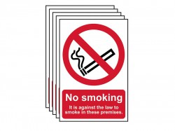 Scan No Smoking In These Premises - PVC Sign 200 x 300mm (5 Pack)