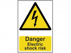 Scan Danger Electric Shock Risk - PVC Sign 200 x 300mm