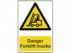 Scan Danger Forklift Trucks - PVC Sign 200 x 300mm