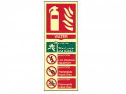 Scan Fire Extinguisher Composite Water - Photoluminescent 75 x 200mm