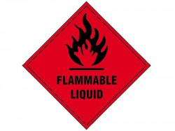 Scan Flammable Liquid - Self Adhesive Vinyl Sign 100 x 100mm