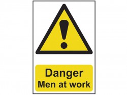 Scan Danger Men At Work - PVC Sign 400 x 600mm