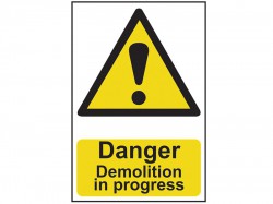 Scan Danger Demolition In Progress - PVC Sign 400 x 600mm