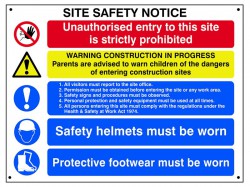 Scan Composite Site Safety Notice - FMX Sign 800 x 600mm