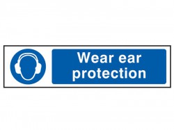 Scan Wear Ear Protection - PVC Sign 200 x 50mm