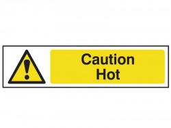 Scan Caution Hot - PVC Sign 200 x 50mm