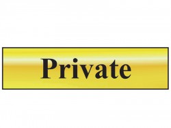 Scan Private - Polished Brass Effect 200 x 50mm