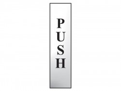 Scan Push Vertical - Polished Chrome Effect 50 x 200mm