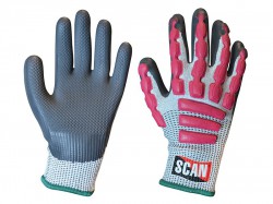 Scan Anti-Impact Latex Cut 5 Gloves - M (Size 8)