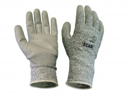 Scan Grey PU Coated Cut 5 Gloves - XL (Size 10)