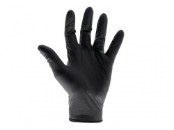 Scan Black Heavy-Duty Nitrile Disposable Gloves Large Size 8 (Box of 100)