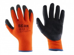 Scan Thermal Latex Coated Gloves - L (Size 9)