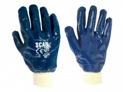 Scan Nitrile Knitwrist Heavy-Duty Gloves