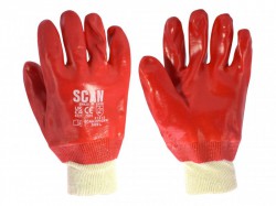 Scan PVC Knitwrist Gloves - L (Size 9)