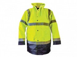 Scan Hi-Vis Yellow/Black Motorway Jacket - XL (48in)