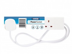 STATUS� Extension Lead 240V 4-Gang 13A White 1m