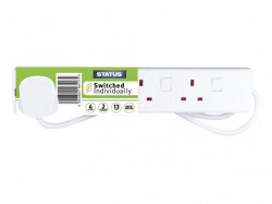 STATUS� Extension Socket Switched 4 Way 2m White