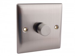 SMJ 2-Way Dimmer Switch 400W 1-Gang Brushed Steel