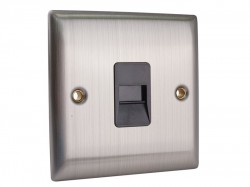 SMJ Secondary Telephone Outlet Brushed Steel