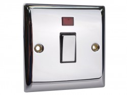 SMJ DP Neon Switch 20A Chrome