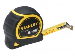 STANLEY Tylon Pocket Tape 8m/26ft (Width 25mm) Carded