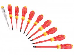 STANLEY FatMax VDE Insulated Screwdriver Set, 10 Piece