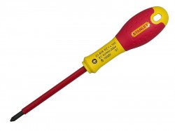 STANLEY FatMax VDE Insulated Screwdriver Pozidriv Tip PZ0 x 75mm