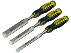 STANLEY FatMax Bevel Edge Chisel with Thru Tang Set, 3 Piece