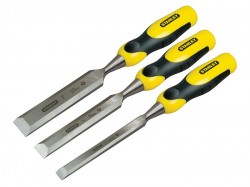 STANLEY DYNAGRIP Bevel Edge Chisel with Strike Cap Set, 3 Piece