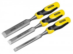 STANLEY DYNAGRIP Bevel Edge Chisel with Strike Cap Set, 3 Piece