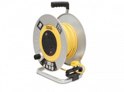 STANLEY� Electrical Open Metal Drum Cable Reel 240V 13A 4-Socket + 2 USB 25m