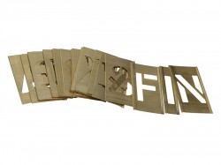 Stencils Set of Brass Interlocking Stencils - Letters 2in