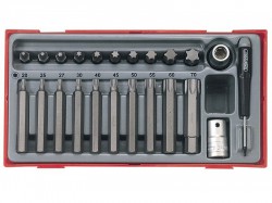 Teng TTTX23 TX Bit Socket Set, 23 Piece - 1/2in Drive