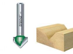 Trend C044 x 1/4 TCT CraftPro Chamfer V-Groove Cutter 45 6.0 x 12.7mm