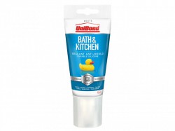 UniBond Healthy Kitchen & Bathroom Anti Mould Sealant White Tube 147g