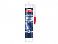 UniBond Healthy Kitchen & Bathroom Anti Mould Sealant White Cartridge 274g