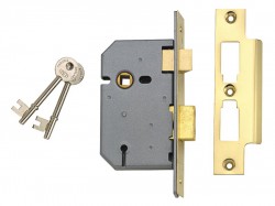 UNION 2277 3 Lever Mortice Sashlock Satin Chrome 77.5mm 3in Box