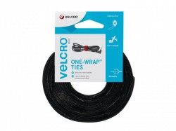 VELCRO� Brand Reusable Ties 10mm x 5m Black 60253