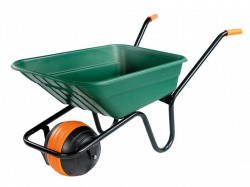 Walsall 90L Green Polypropylene Wheelbarrow - Duraball