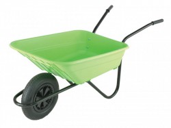 Walsall 90L Lime Polypropylene Wheelbarrows