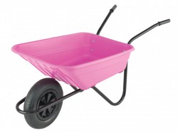 Walsall 90L Pink Polypropylene Wheelbarrow