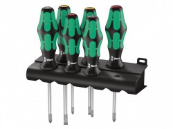 Wera Kraftform Plus Lasertip 335/350/355/6 Screwdriver Set of 6 SL / PZ / PH