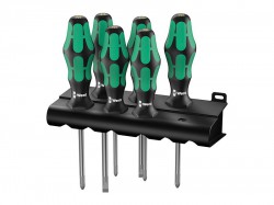 Wera Kraftform Plus Lasertip 334/355/6 Screwdriver Set of 6 SL / PZ