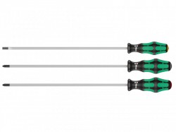 Wera Kraftform Plus Long Screwdriver Set of 3 PZ / PH / SL