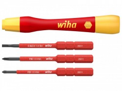 Wiha PicoFinish� slimVario� electric Fine Screwdriver Set, 4 Piece