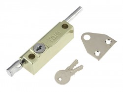 Yale Locks P124 Door Push Bolt Brass Finish Visi