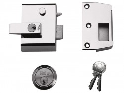 Yale Locks P2 Double Locking Nightlatch 40mm Backset DMG/PB Finish Visi