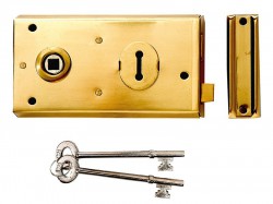 Yale Locks P401 Rim Lock Polished Brass Finish 138 x 76mm Visi