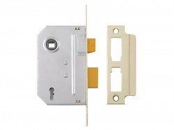 Yale Locks PM320 3 Lever Mortice Sashlock Polished Brass 65mm 2.5in