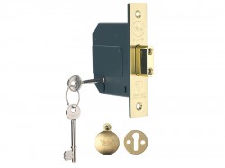 Yale Locks PM562 Hi-Security BS 5 Lever Mortice Deadlock 68mm 2.5in Polished Brass